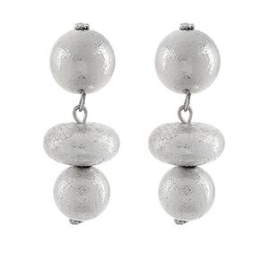 Linear Ball & Disk Dangle Earrings
